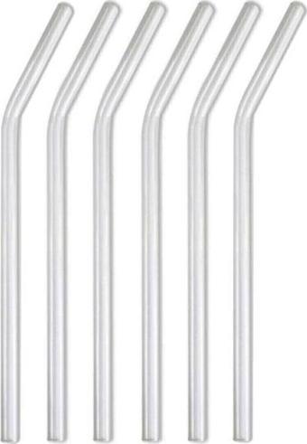 Mithra Life 6 lı Şeffaf Eğimli Cam Pipet MIT1003