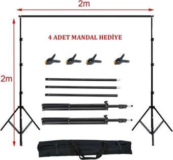 Aa Plus 2X2 Metre Fon Standı Background Stand 4 Mandal