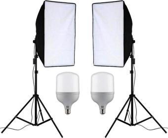 Aa Plus Ikili Softbox Seti ( 50X70 Cm) Lambalı Toplam 9000 Lümen