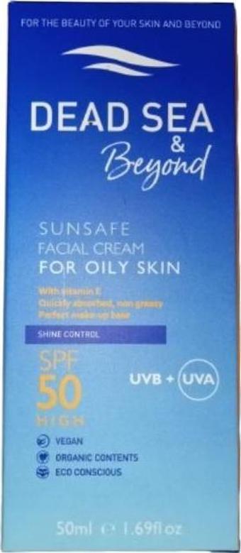 Dead Sea & Beyond Sunsafe Facial Cream For Oily Skin 50 ml Spf 50 Güneş Kremi