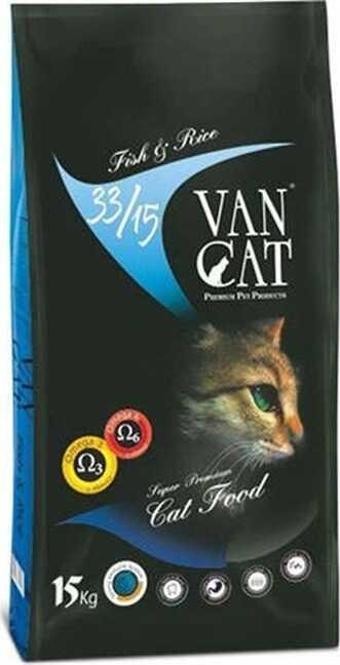 VanCat Balıklı & Pirinçli Yetişkin Kedi Maması 15 kg