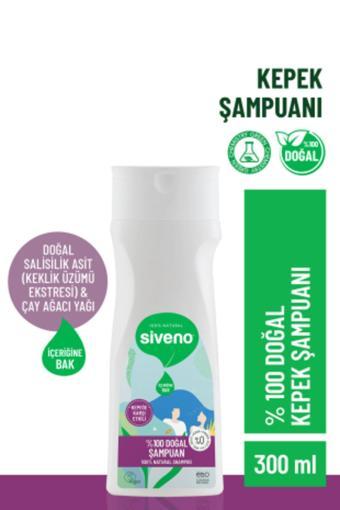 Siveno %100 Doğal Kepeğe Karşı Etkili Şampuan Günlük Bakım Yağlı Saçlar Çay Ağacı Keklik Üzümü Vegan 300 ml