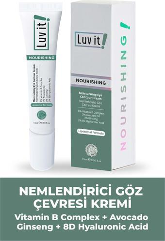 Luv it! Avokado Içeren Yoğun Nemlendirici, Göz Altı Morluk Ve Şişlik Karşıtı Göz Çevresi Kremi 15ml