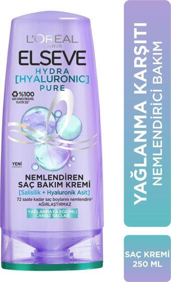 Elseve Hydra [hyaluronic] Pure Salisilik Asit Içeren Yağlanma Karşıtı Nemlendirici Saç Kremi 250ml