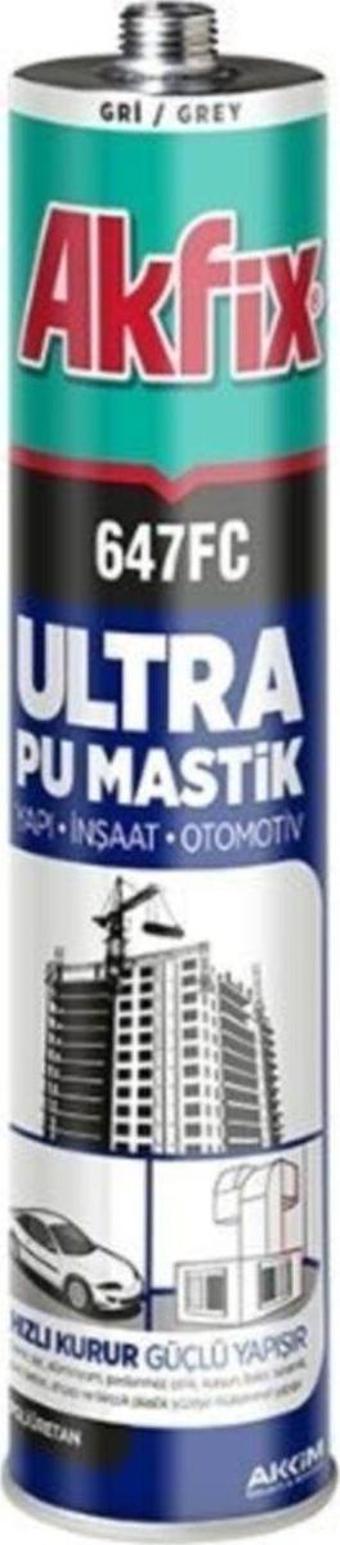 Akfix 647fc Ultra Pu Mastik Silikon Gri 280 ml Yapı Otomotiv