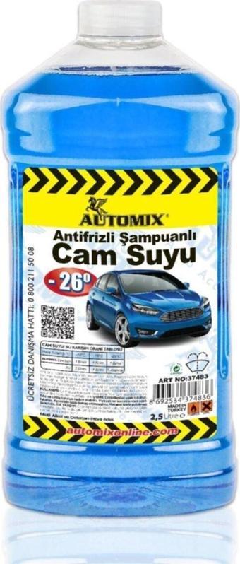 Automix Antifrizli Şampuanli 2,5 Lt - 26° Cam Suyu