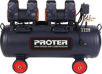 Proter 100lt 4hp 8 Bar Yüksek Hızlı Yağsız Sessiz Hava Kompresörü