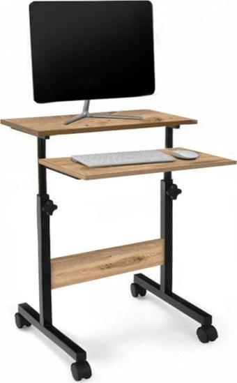 sekizincicaddedizayn Yükseklik Ayarlı Laptop Sehpası Ve Çalışma Masası - Atlantik Çam (tekerli)