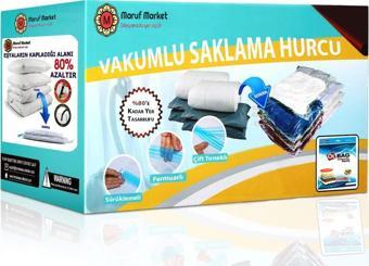 Beyyine Home Yüksek Kaliteli 7'li Vakumlu Saklama Hurc Seti - 2 (Yastık - Elbise - Battaniye - Yorgan) Vakumhurcu