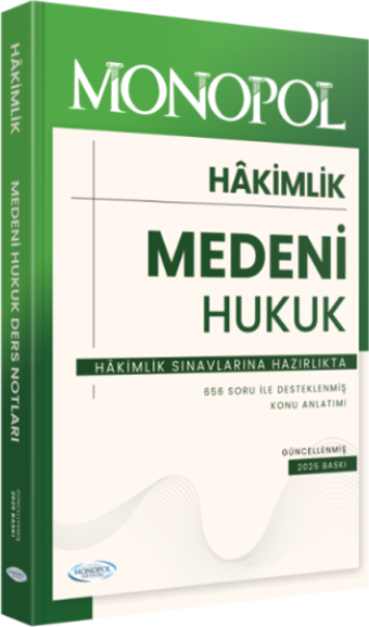 2025 Hakimlik Medeni Hukuk Ders Notları ve Soruları - Monopol Yayınları