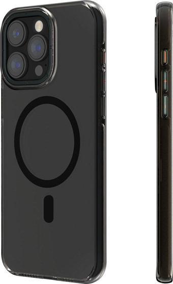 Youngkit İphone 15 Pro Max Uyumlu Kılıf Magsafe Şarj Özellikli Youngkit Crystal Shield Serisi Kapak Siyah