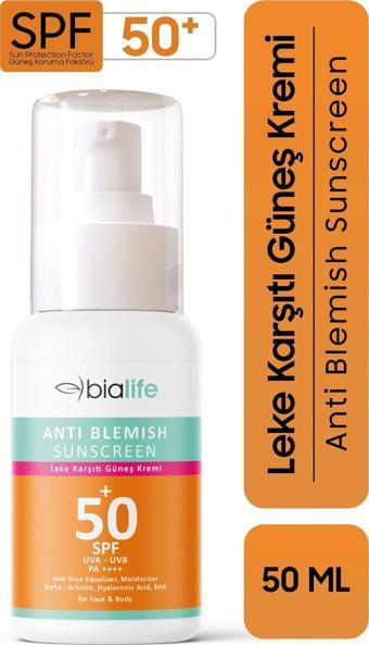 Suya Dayanıklı Leke Karşıtı Güneş Kremi SPF 50+ - Bialife