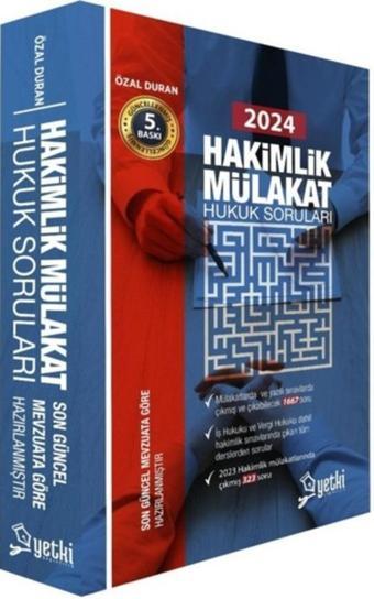 2024 Hakimlik Mülakat Hukuk Soruları - Yetki Yayıncılık