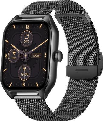 Akıllı Saat Classic Black 42mm - Çoklu Fonksiyonlu Kare Tasarım