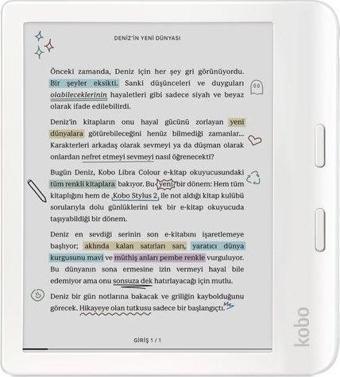 Kobo Libra Colour E-Kitap Okuma Cihazı Beyaz