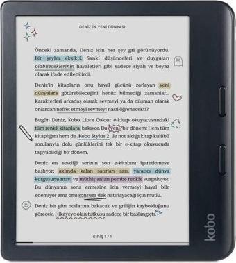 Kobo Libra Colour E-Kitap Okuma Cihazı Siyah