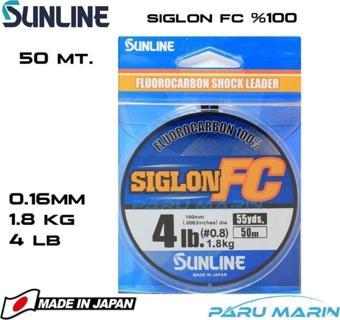 SUNLINE Siglon %100 Florokarbon Misina 0.16mm 50 Mt.