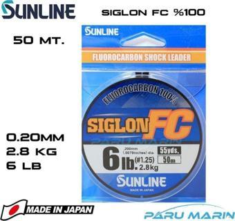 SUNLINE Siglon %100 Florokarbon Misina 0.20mm 50 Mt.