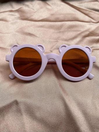 Sobce Pembe 1-10 Yaş Düz Desenli Unisex Çocuk Güneş Gözlük