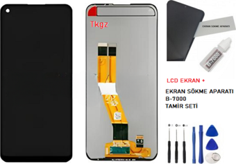 Samsung Galaxy M11  - SM-M115 Lcd Ekran Dokunmatik  Kalite + B-7000 + TAMİR SETİ