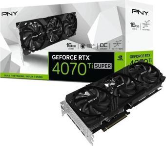 PNY RTX 4070 Ti SUPER 16GB Verto Overclocked GDDR6X 256Bit (VCG4070TS16TFXPB1-O)