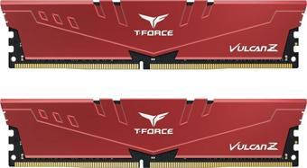 Team T-Force Vulcan Z Red 16GB(2x8GB) 3200Mhz CL16 DDR4 Gaming Ram (TLZRD416G3200HC16FDC01)