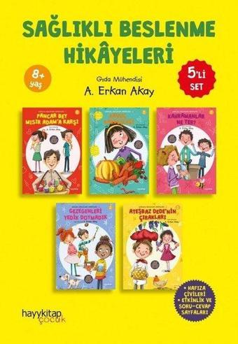 Sağlıklı Beslenme Hikayeleri Seti - 5 Kitap Takım - A. Erkan Akay - Hayykitap