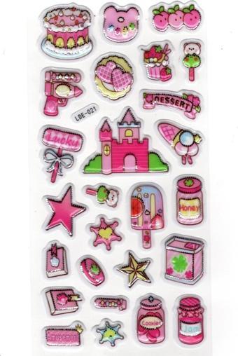 Sticker Kabartmalı Stiker Defter Planlayıcı Etiket (Lde021)-19x9cm - Pasta Kurabiye