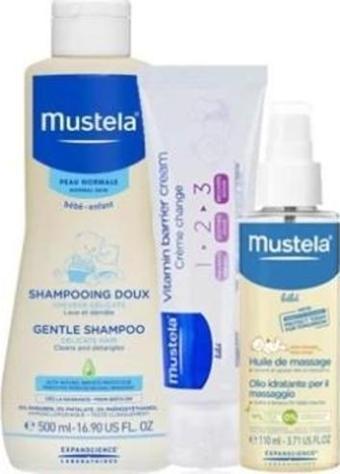 Mustela Günlük Bebek Bakım Set (Gentle Şamp. 500ml+Bebek Yağı+Pişik Kremi 50ml)