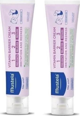 Mustela Vitamin Bariyer Pişik Önleyici Krem 100 ml 2 Adet