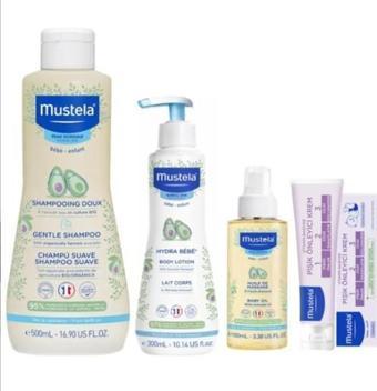 Mustela Yenidoğan İhtiyaç Seti (Gentle Şamp. 500ml+Hydra Bebe Losyon 300ml+Baby Oil 100ml+Pişik Kremi 50ml)