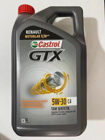 Castrol Gtx 5W-30 C4 (Renault Motor Ve Dpf 'Li Araçlar Dahil) 5 Lt. Motor Yağı (Üretim Yılı: 2024)