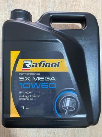 Rafinol Sx Mega 10W-60 Sn/Cf 4 Litre Motor Yağı (Üretim Yılı: 2023 )