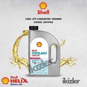 Shell Long Life Konsantre Kırmızı Antifriz 3 Litre (Üreitm Yılı:2023)