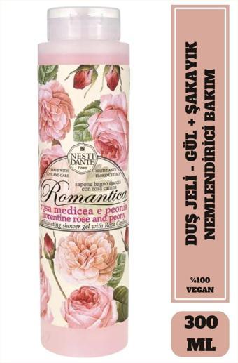 Banyo ve Duş Jeli Romantica Floransa Gülü ve Şakayık Kokulu Arındırıcı Vegan Bakım 300 ml