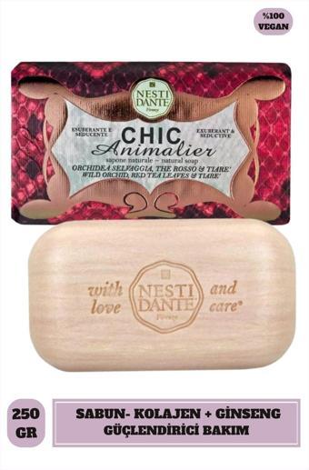 Sabun Chic Animalier Red Vahşi Orkide Kokulu Antioksidant Kolajen Vegan Bakım 250 g