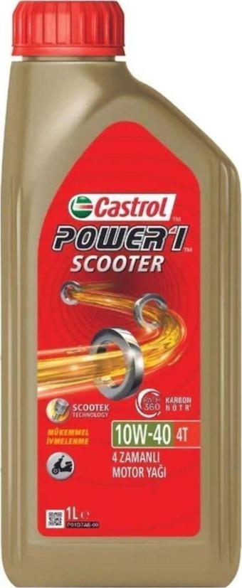 Castrol Power1 Scooter 10W-40 4T Motosiklet Yağı 1 Lt