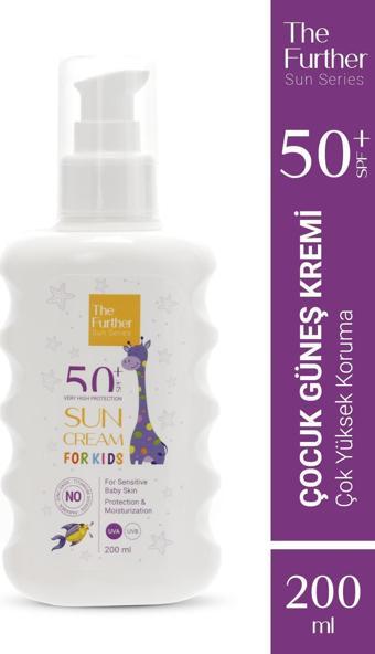 The Further Çocuk Güneş Koruyucu Losyon SPF 50+ Faktör Yüksek Koruma Sprey Form 200 Ml