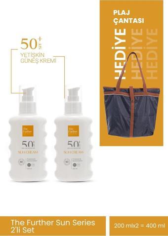 The Further Güneş Koruyucu Losyon Spf 50 Faktör Yetişkin 200 mL x 2 adet + Plaj Çantası Hediye 