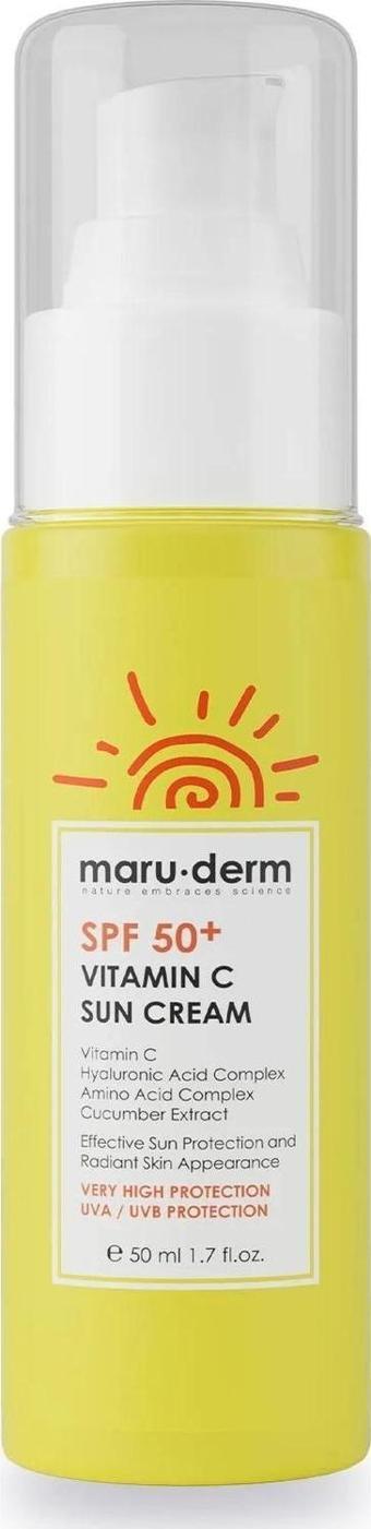 Maru.Derm Güneş Kremi | SPF 50+ C Vitamini Güneş Kremi 50 ML | Yeni Nesil Kore Filtreleri