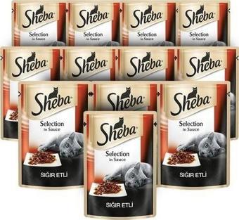 Sheba Sığır Etli Kedi Ödül Maması 12 x 85 Gr