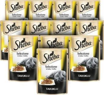 Sheba Tavuk Etli Pouch Kedi Ödülü 85 Gr x 12 Li Paket