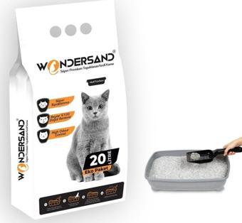 Wondersand 20 Lt İnce Tane Aktif Carbon Kokusuz Süper Topaklanan Premium Kedi Kumu