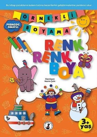 Örnekli Boyama - Renk Renk Boya 3+ Yaş - Kolektif  - Misket Kitap