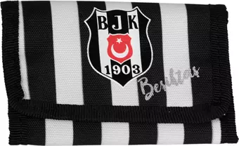 Beşiktaş Lisanslı Çubuklu Kumaş Cüzdan / 24378