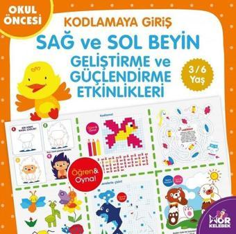 Okul Öncesi Kodlamaya Giriş 3-6 Yaş Mor Kelebek: Sağ ve Sol Beyin Geliştirme ve Güçlendirme Etkinlik - Halk Kitabevi Yayınevi