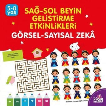 Görsel Sayısal Zeka 5 - 8 Yaş Mor Kelebek: Sağ - Sol Beyin Geliştirme Etkinlikleri - Kolektif  - Halk Kitabevi Yayınevi