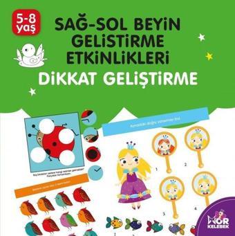 Dikkat Geliştirme 5 - 8 Yaş Mor Kelebek: Sağ - Sol Beyin Geliştirme Etkinlikleri - Kolektif  - Halk Kitabevi Yayınevi