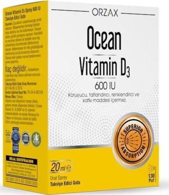 Ocean Vitamin D3 600 IU Sprey 20ml