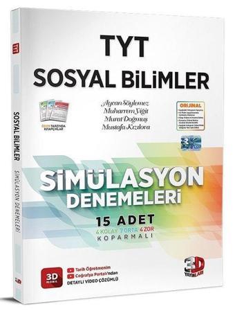 3D Yayınları YKS TYT Sosyal Bilimler Simülasyon 15 Deneme Video Çözümlü - 3D Yayınları